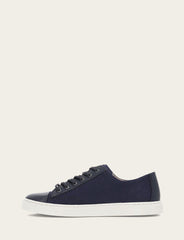 Women's Navy Ivy Canvas Low Lace Sneakers - Navy
