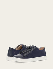 Women's Navy Ivy Canvas Low Lace Sneakers - Navy