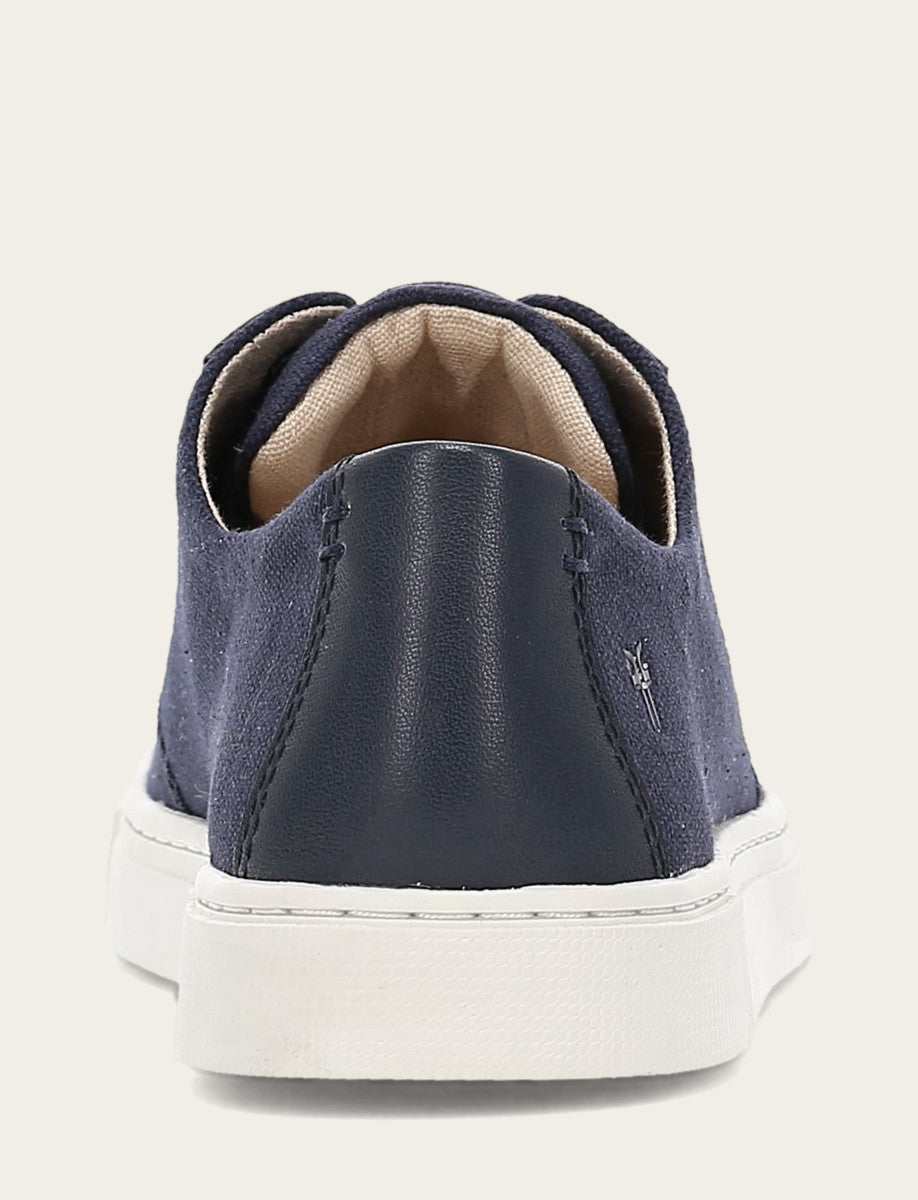 Women's Navy Ivy Canvas Low Lace Sneakers - Navy
