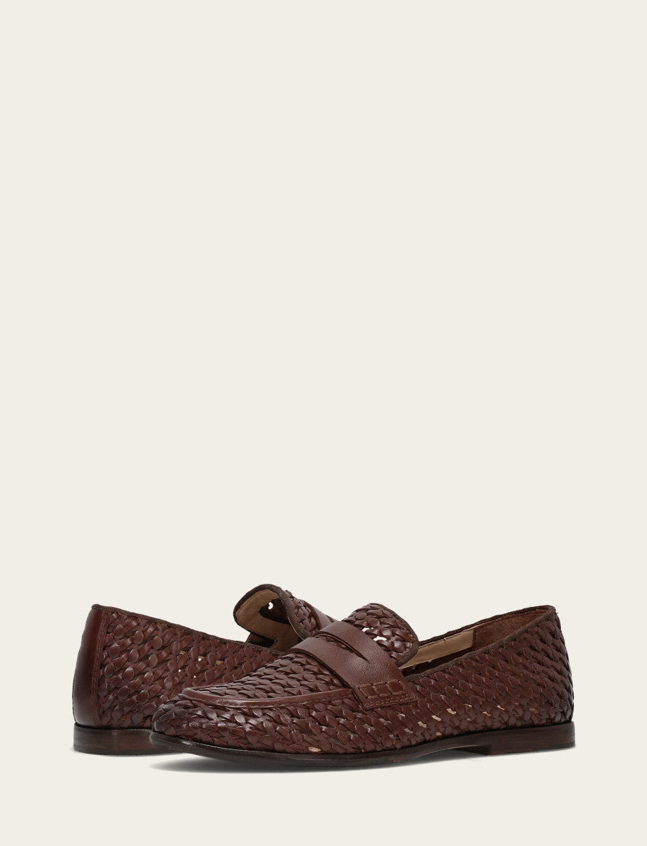 Faith Woven Loafer - Dark Brown