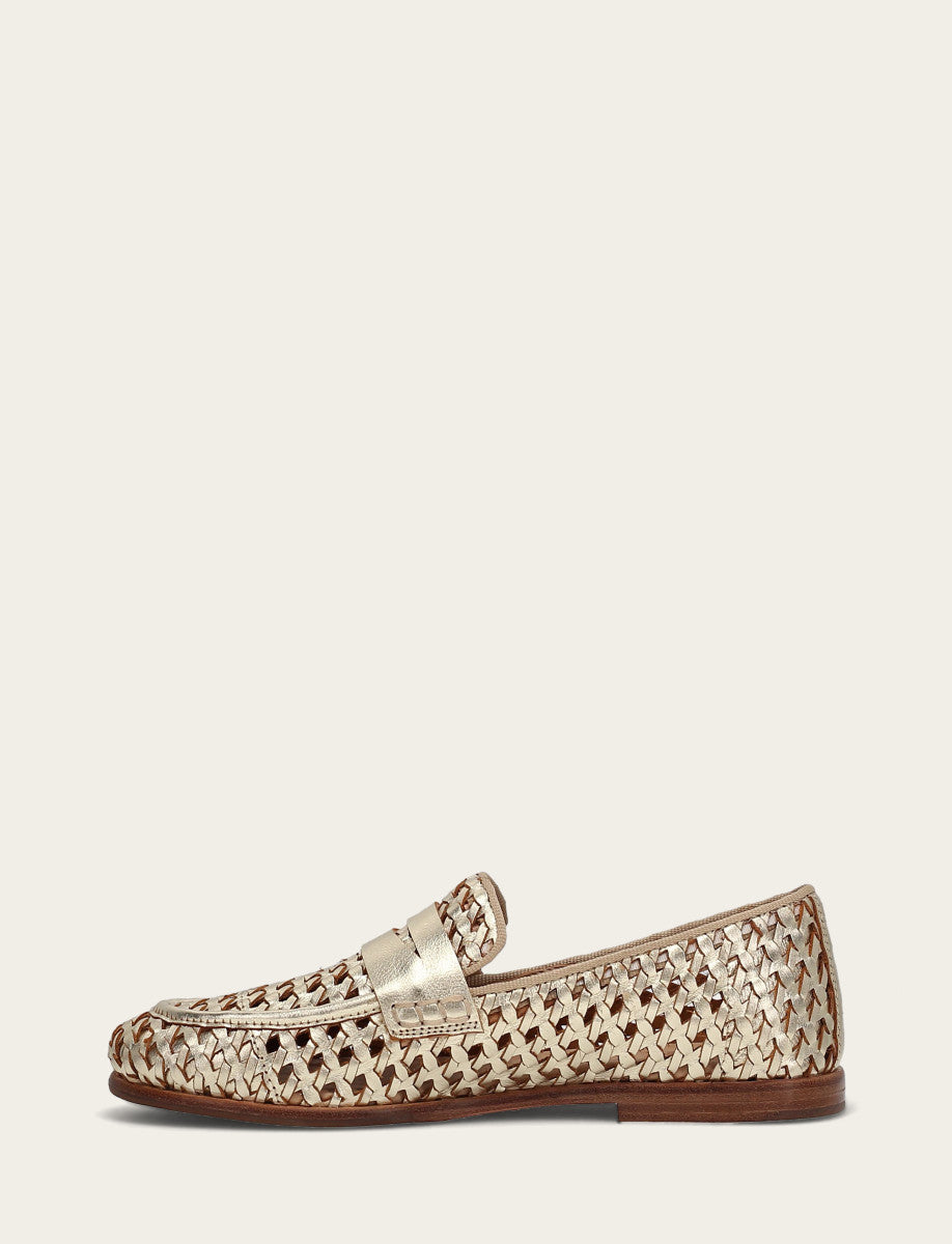 Faith Woven Loafer - Gold