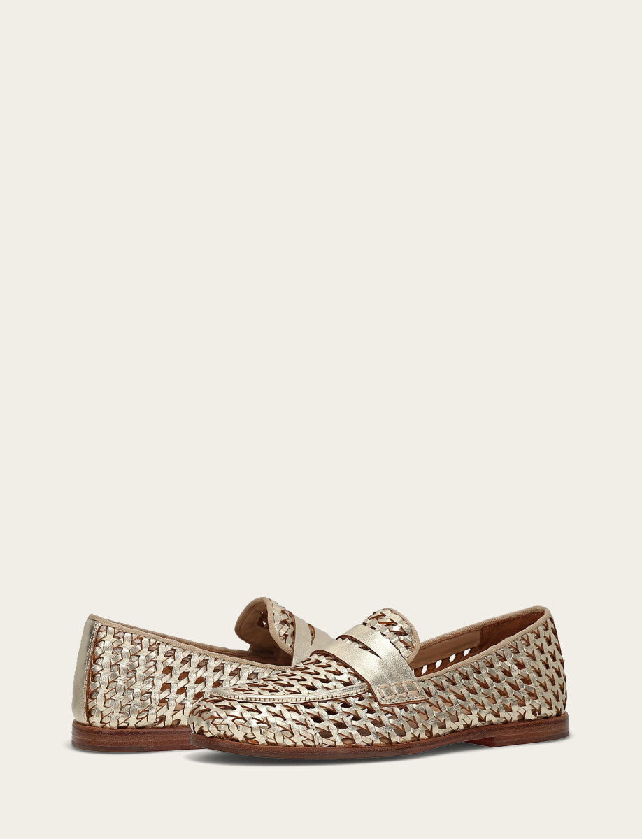 Faith Woven Loafer - Gold