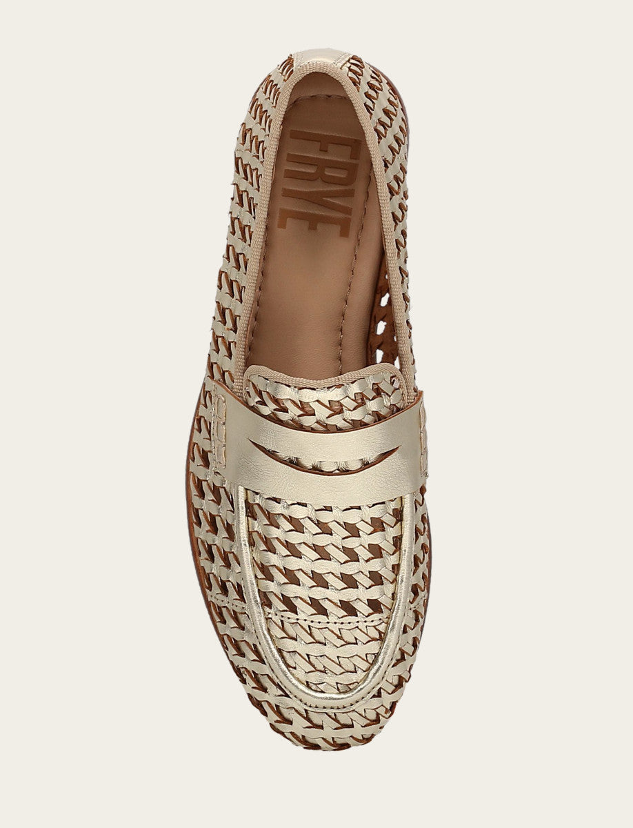 Faith Woven Loafer - Gold