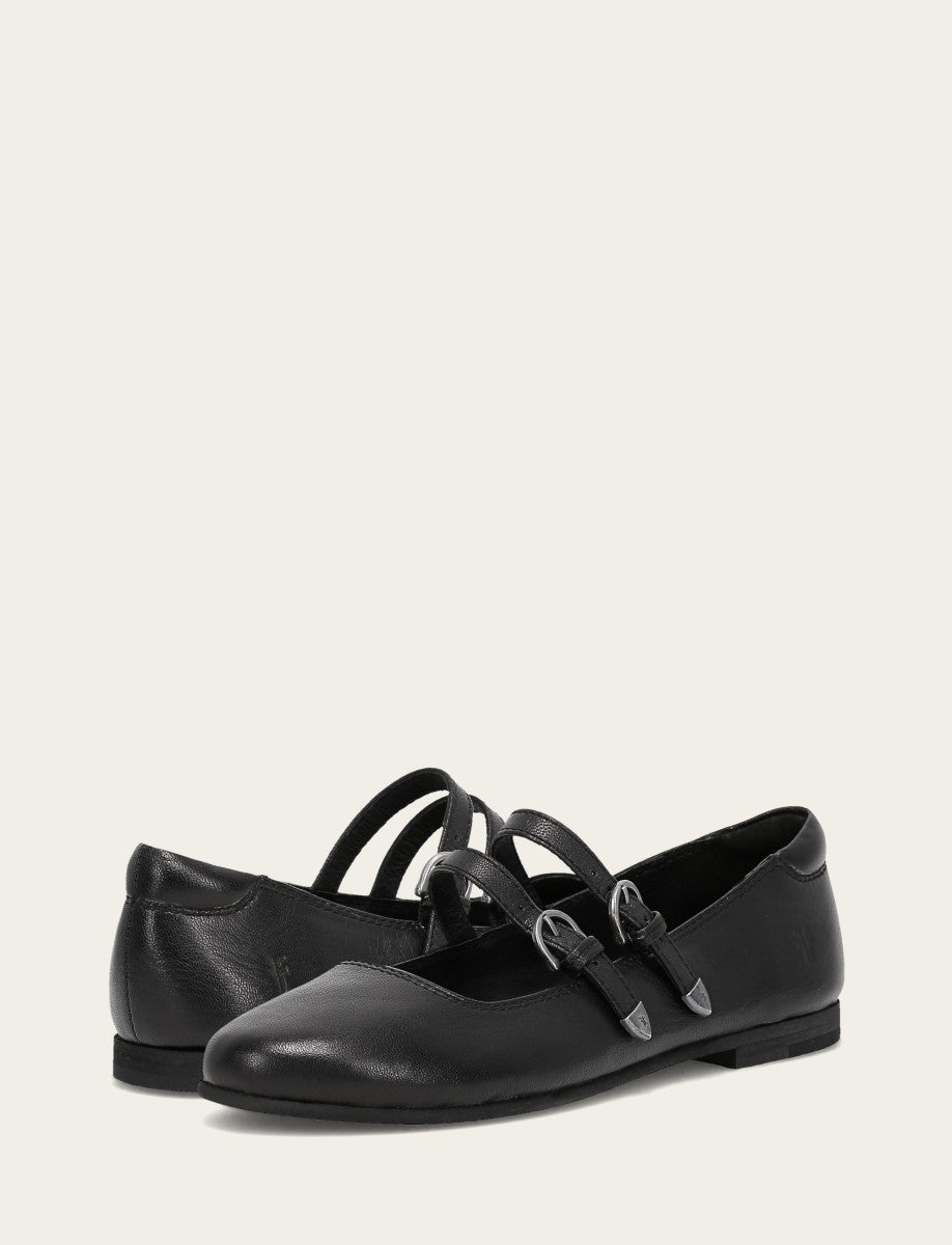 Women's Black Carson Multi Mary Jane Flats - Black