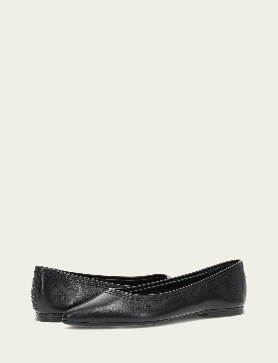 Women's Black Heather Ballet Flats - Black