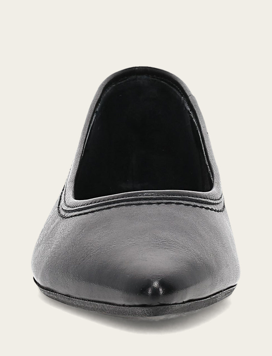 Women's Black Heather Ballet Flats - Black