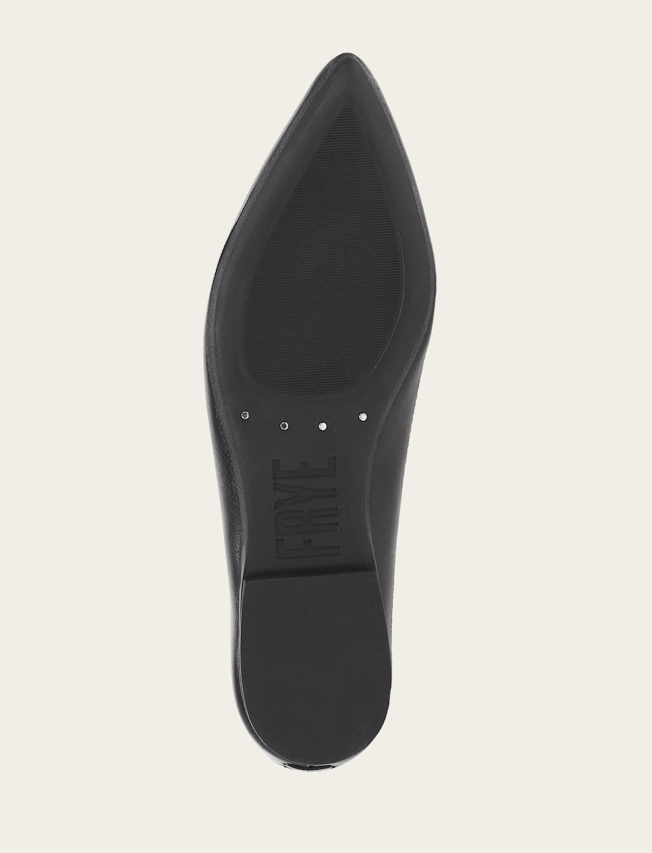 Women's Black Heather Ballet Flats - Black