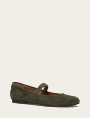 Women's Dark Olive Emma Elastic Mary Jane Shoe - Dark Olive