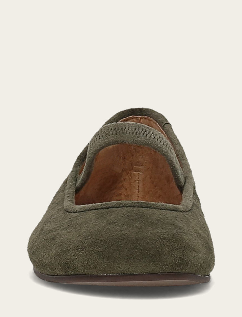 Women's Dark Olive Emma Elastic Mary Jane Shoe - Dark Olive