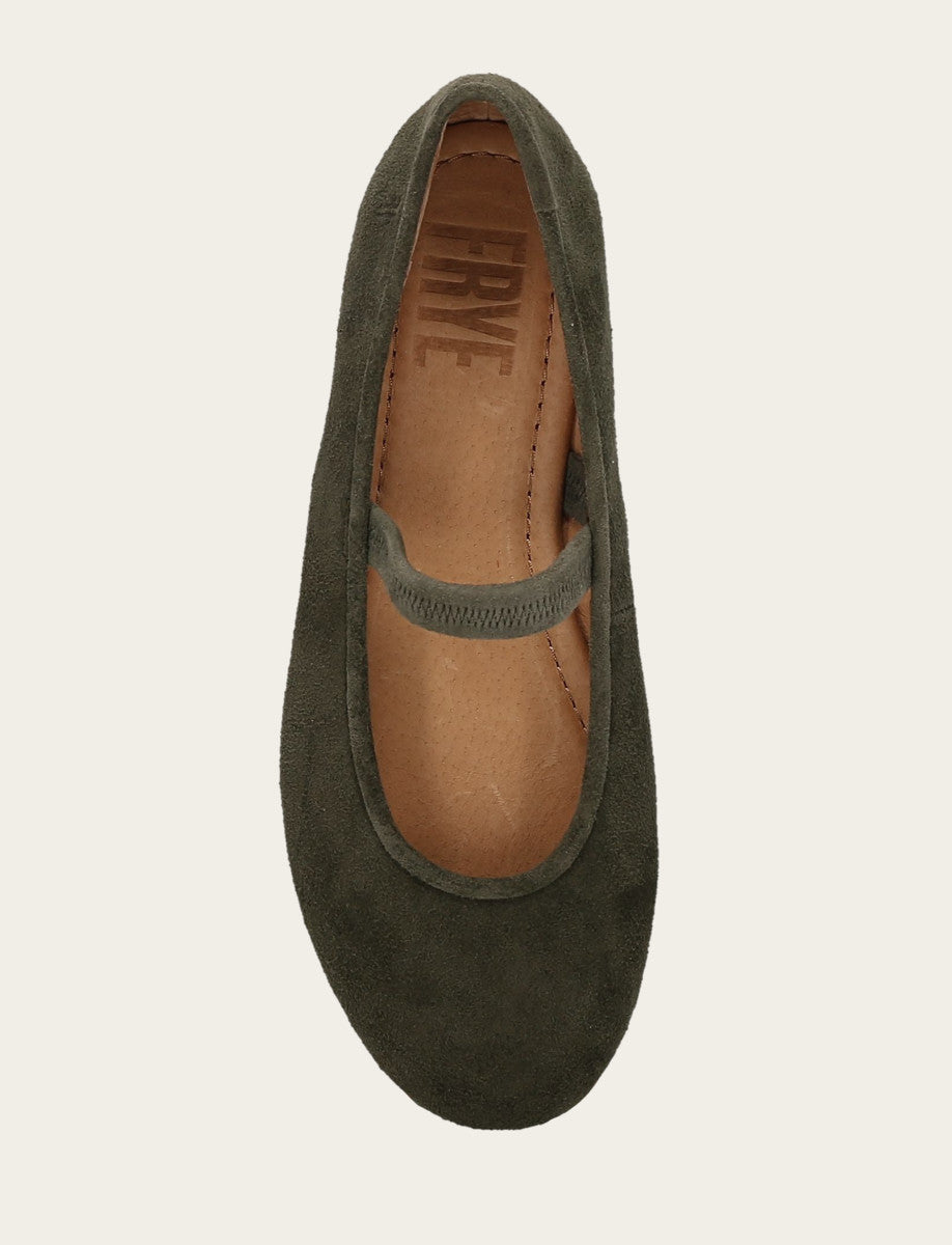 Women's Dark Olive Emma Elastic Mary Jane Shoe - Dark Olive
