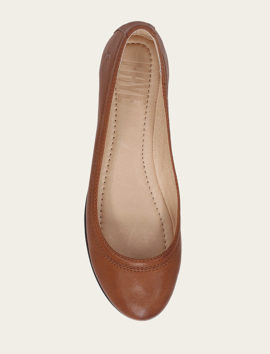 Women's Cognac Carson Ballet Flats - Cognac