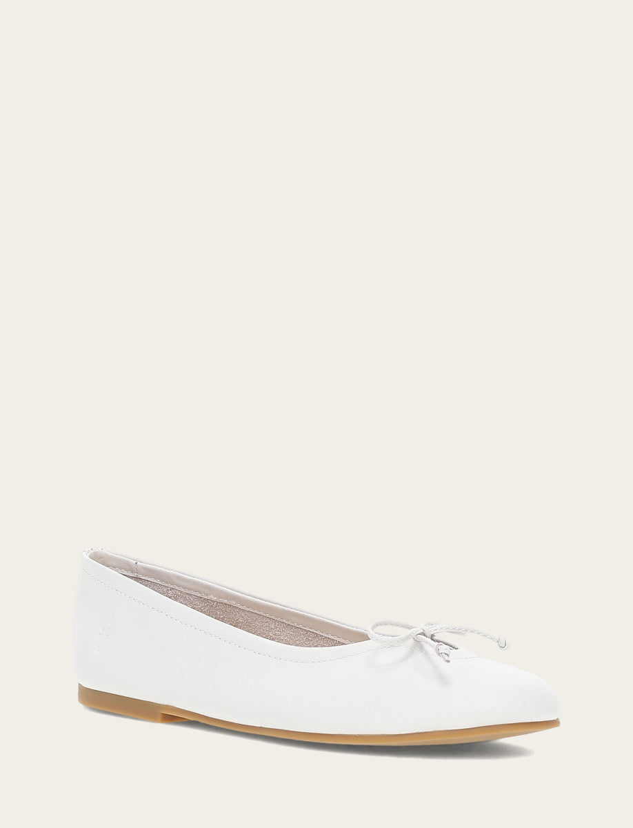 Women's White Emma Ballet Flats - White