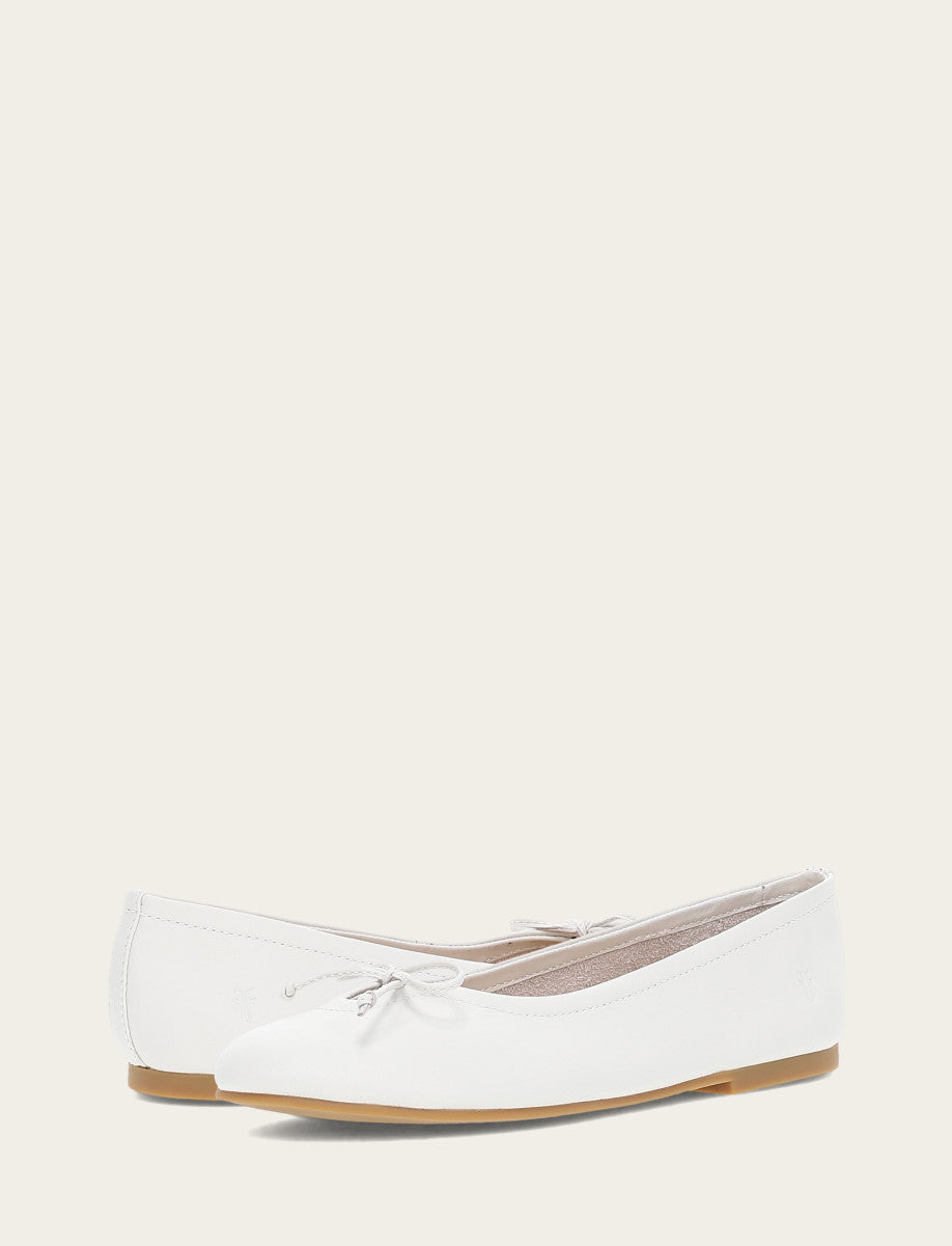 Women's White Emma Ballet Flats - White