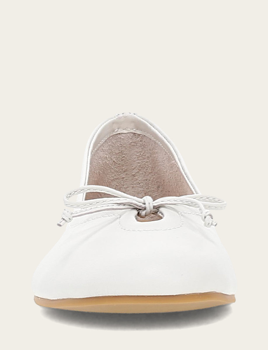 Women's White Emma Ballet Flats - White