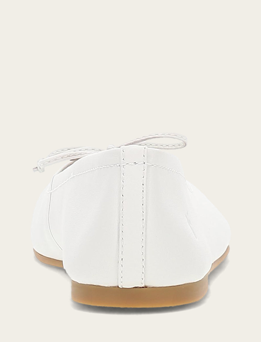 Women's White Emma Ballet Flats - White