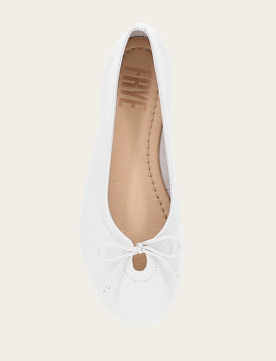 Women's White Emma Ballet Flats - White