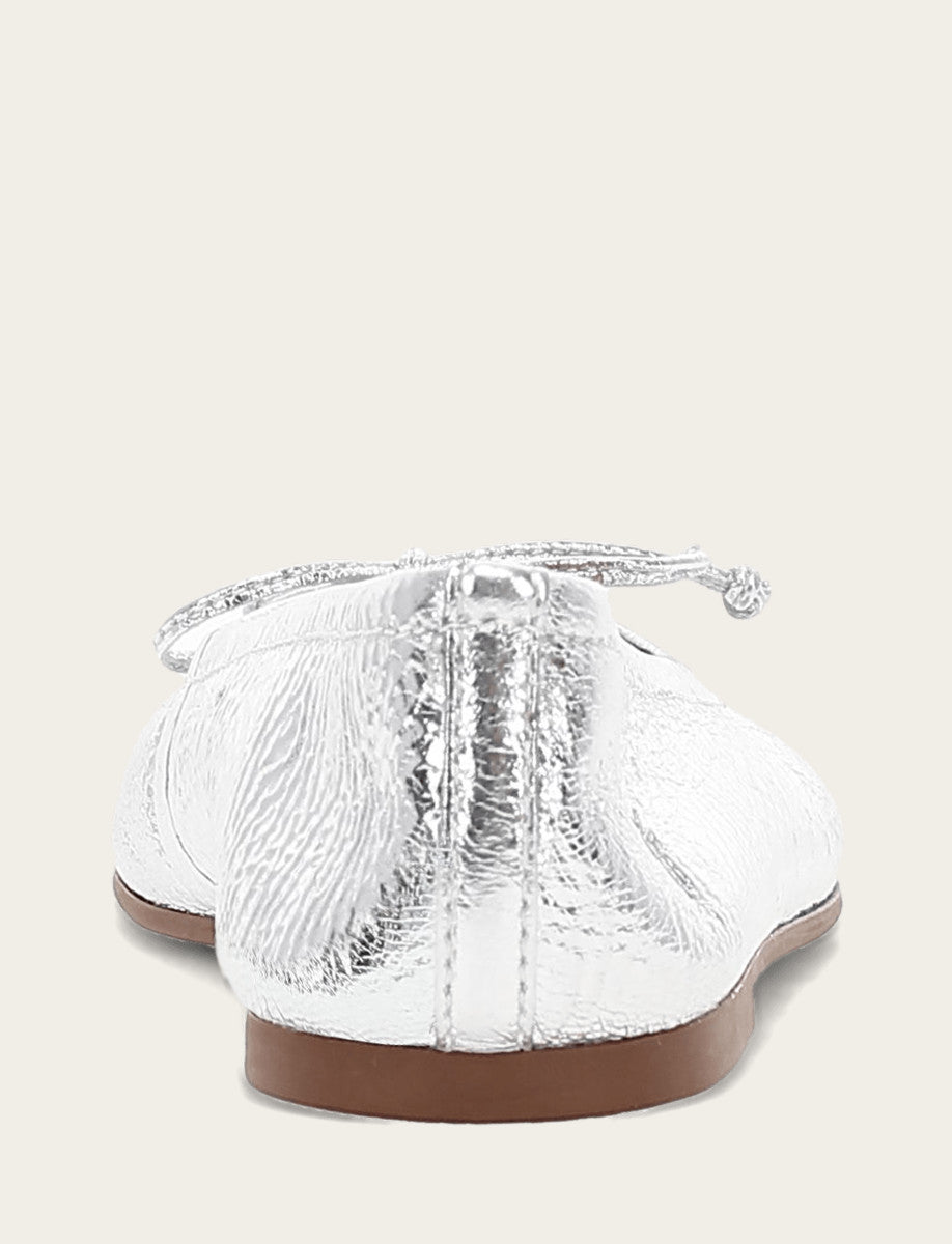 Women's Silver Emma Ballet Shoe - Silver