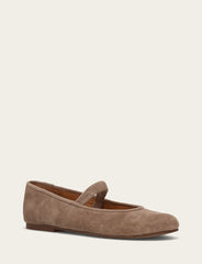 Women's Dark Taupe Emma Elastic Mary Jane Shoe - Dark Taupe