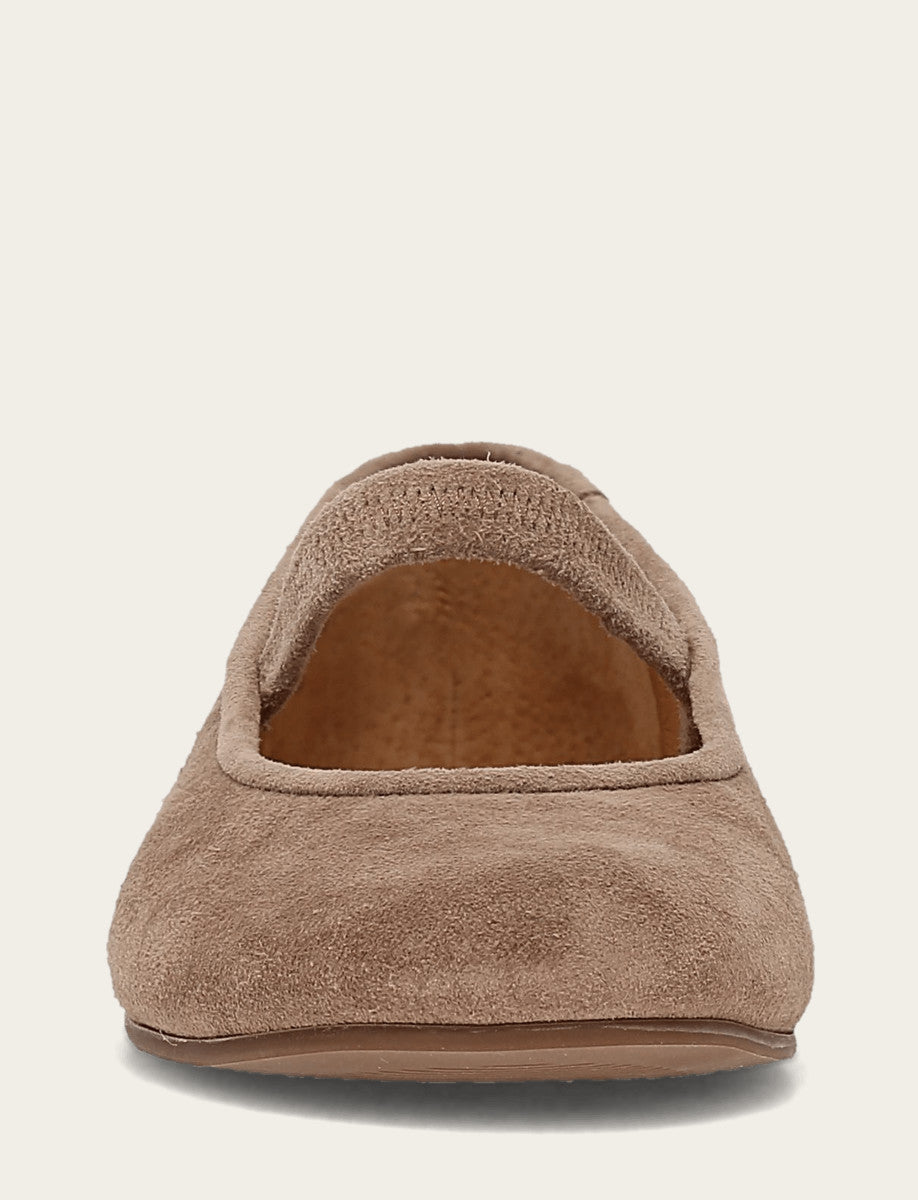 Women's Dark Taupe Emma Elastic Mary Jane Shoe - Dark Taupe