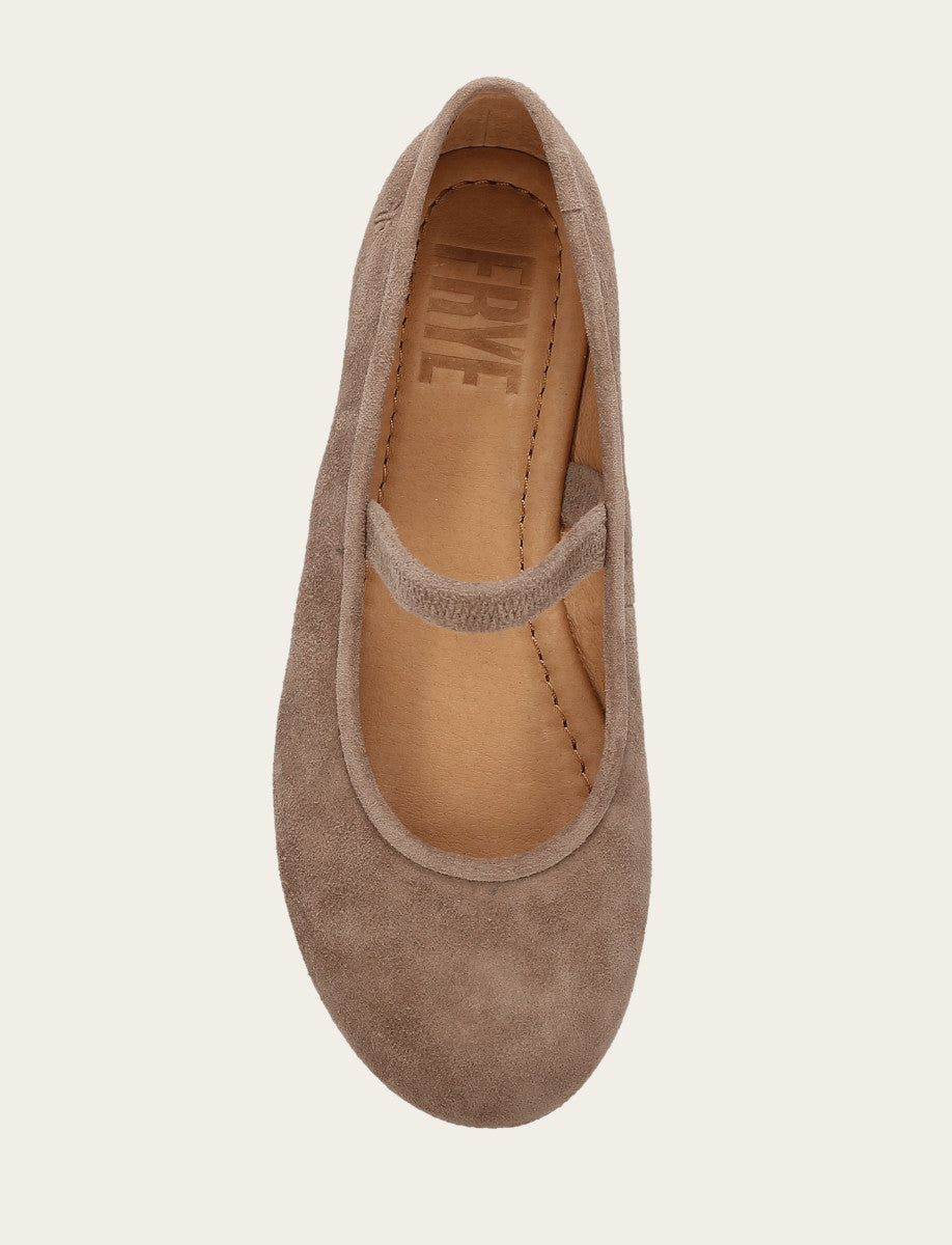 Women's Dark Taupe Emma Elastic Mary Jane Shoe - Dark Taupe