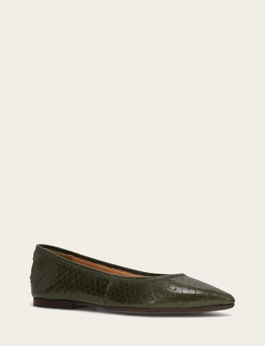 Women's Dark Olive Heather Ballet Shoe - Dark Olive