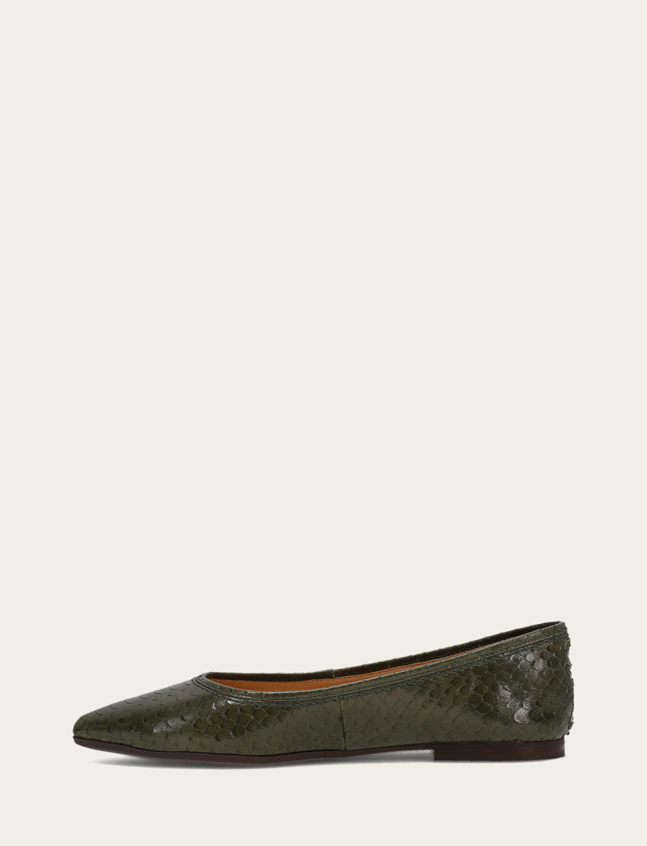 Women's Dark Olive Heather Ballet Shoe - Dark Olive