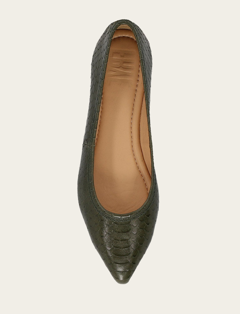 Women's Dark Olive Heather Ballet Shoe - Dark Olive