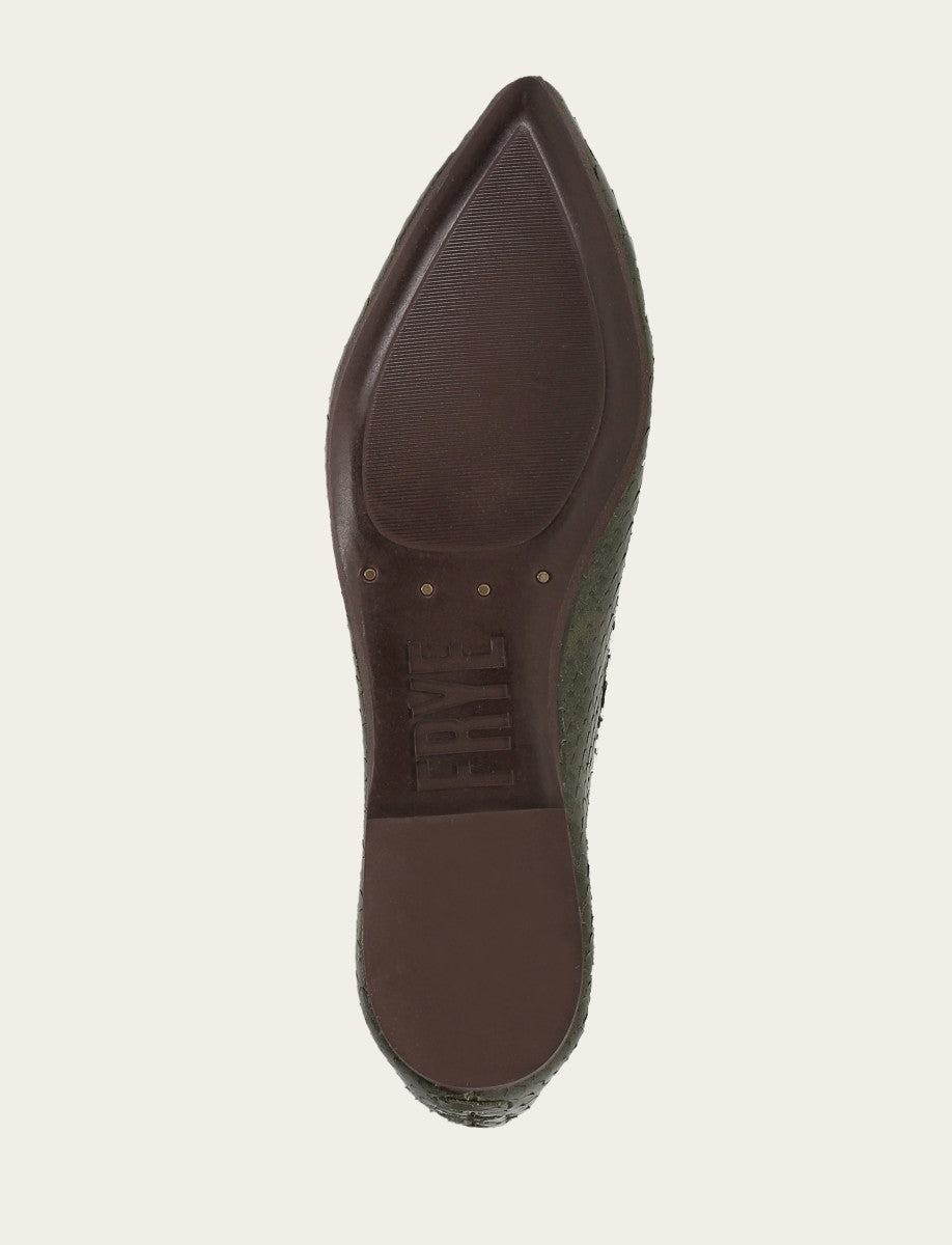 Women's Dark Olive Heather Ballet Shoe - Dark Olive
