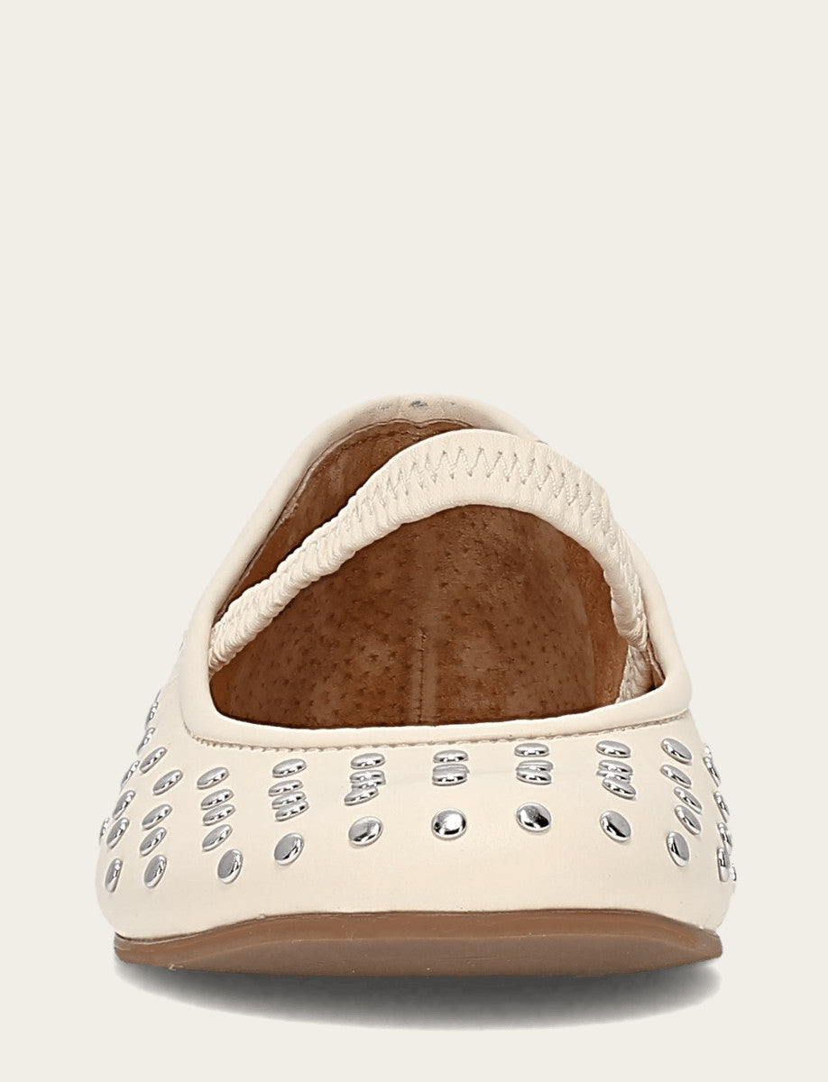 Women's Ecru Emma Studded Mary Jane Shoe - Ecru