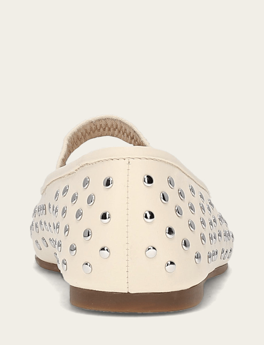 Women's Ecru Emma Studded Mary Jane Shoe - Ecru