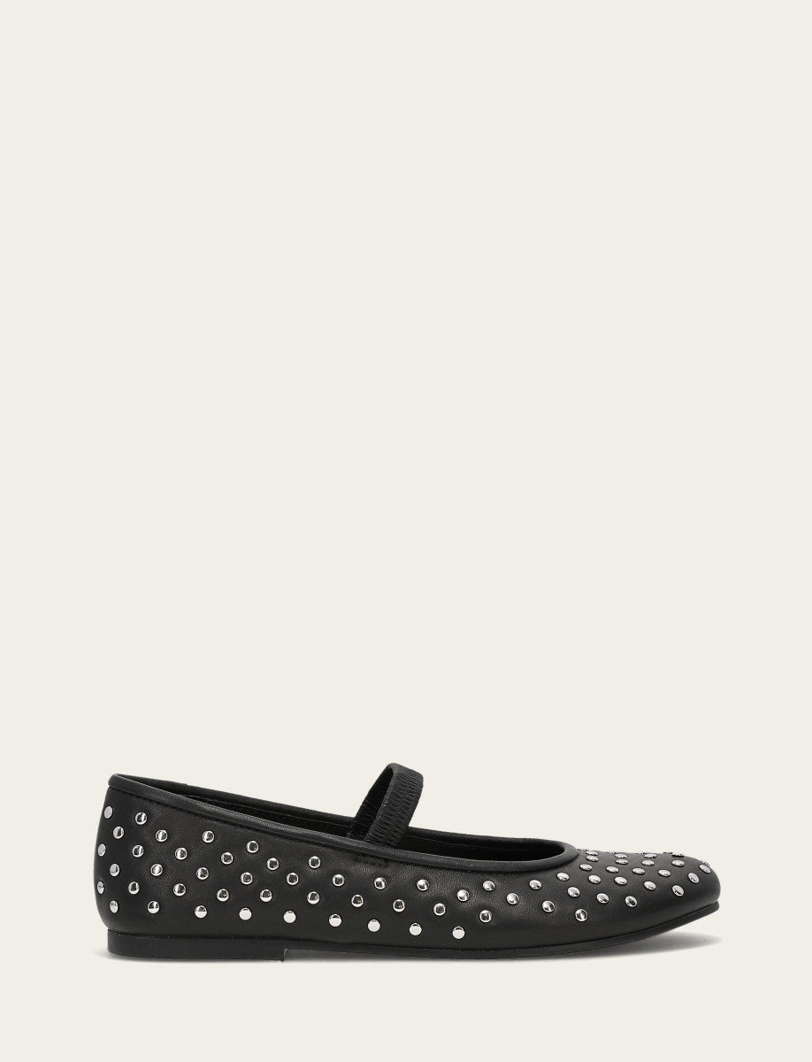 Women's Black Emma Studded Mary Jane Shoe - Black