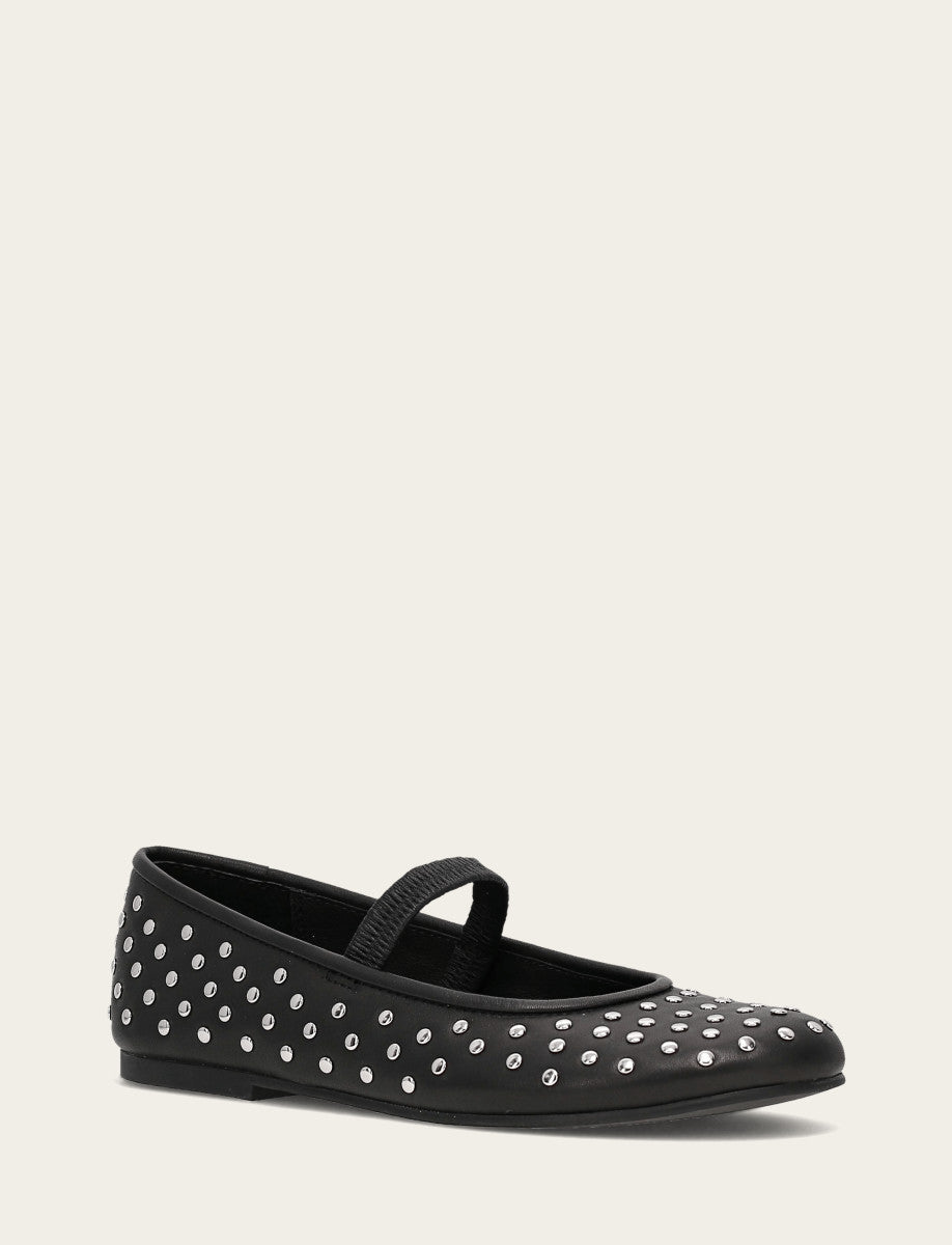 Women's Black Emma Studded Mary Jane Shoe - Black