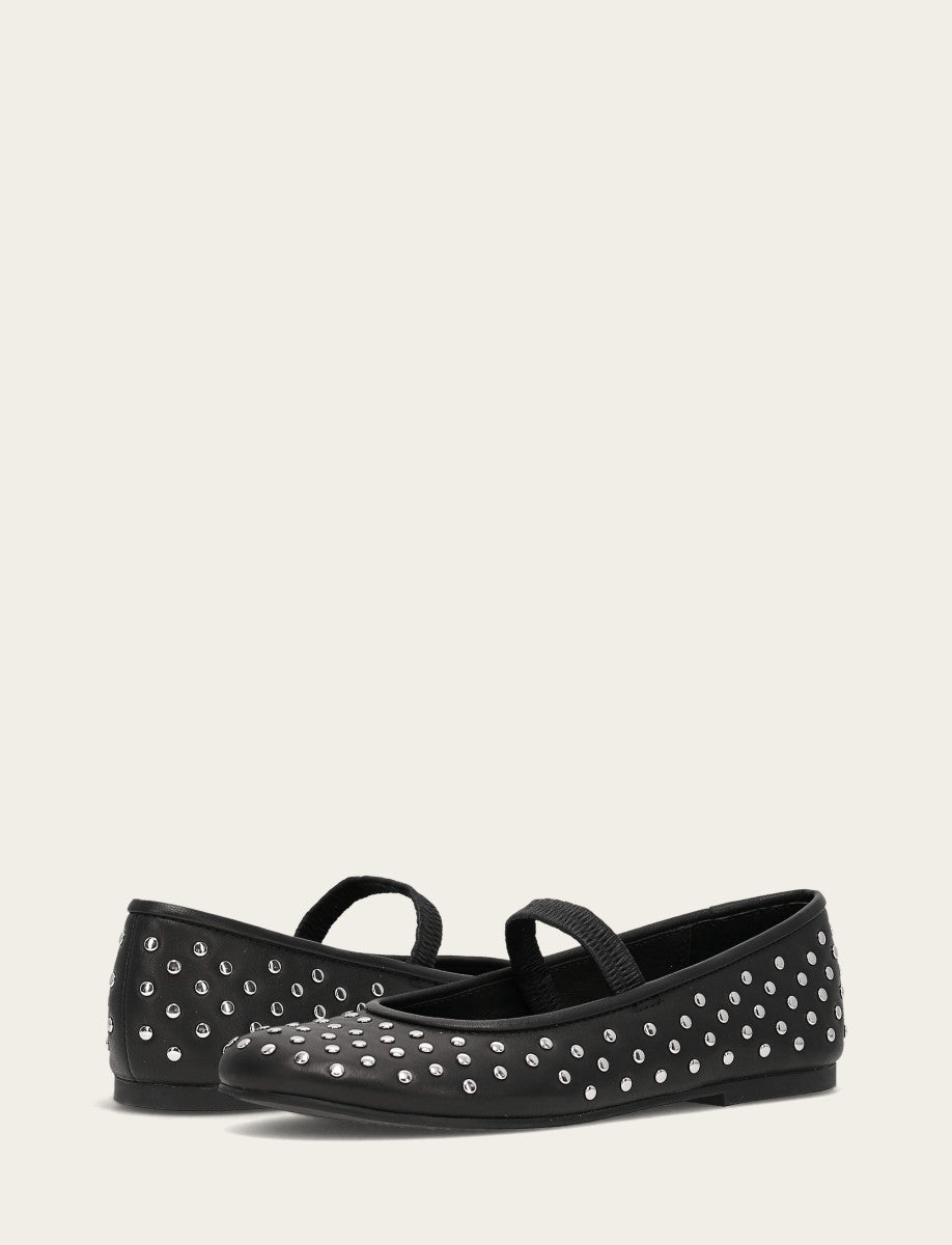 Women's Black Emma Studded Mary Jane Shoe - Black