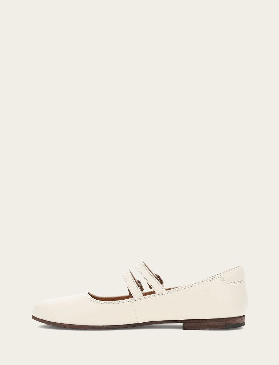Women's Ecru Carson Multi Mary Jane Shoe - Ecru