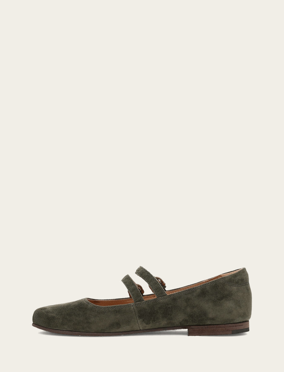 Women's Dark Olive Carson Multi Mary Jane Shoe - Dark Olive