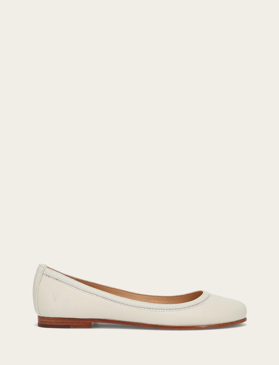 Women's White Carson Ballet Flats - White
