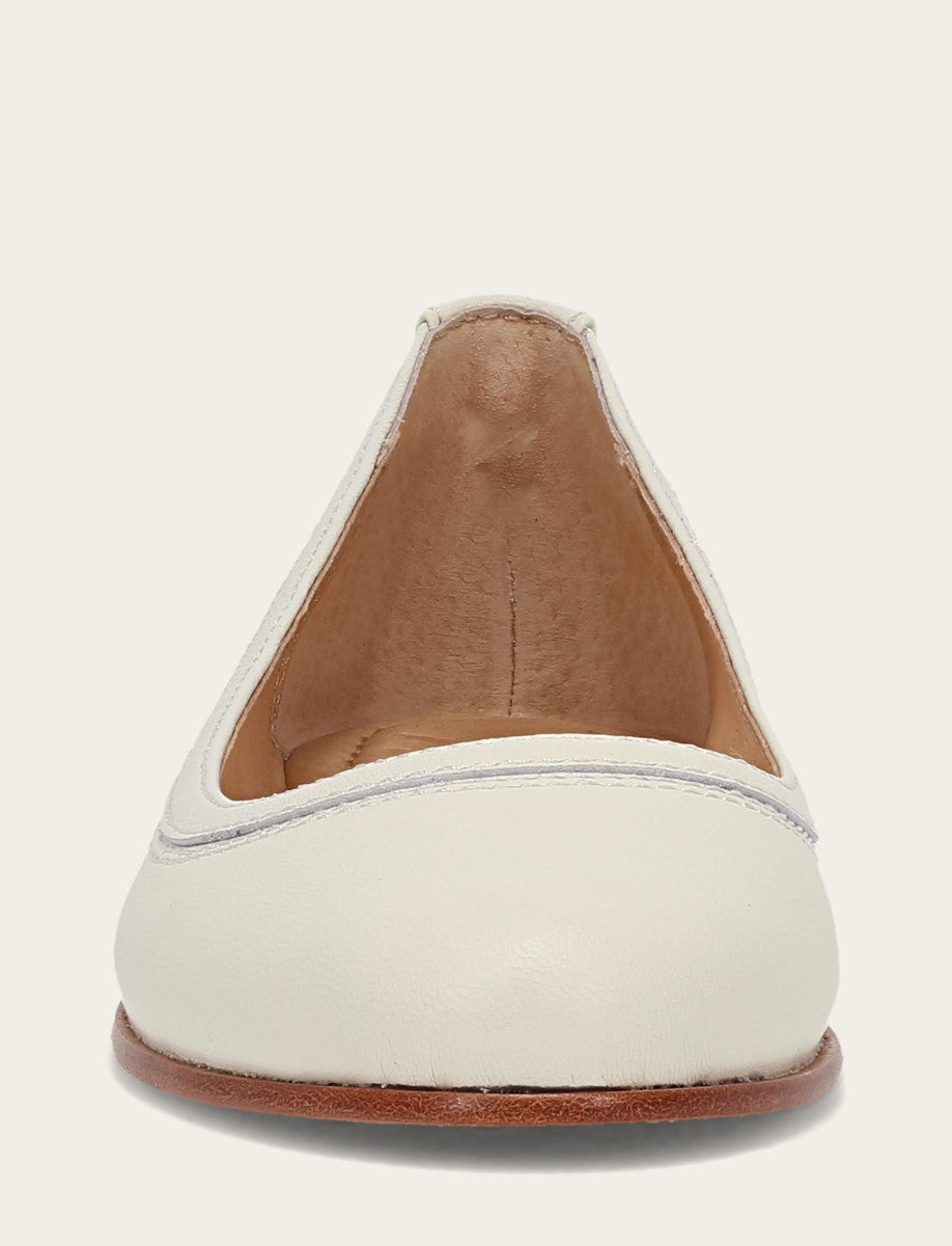 Women's White Carson Ballet Flats - White