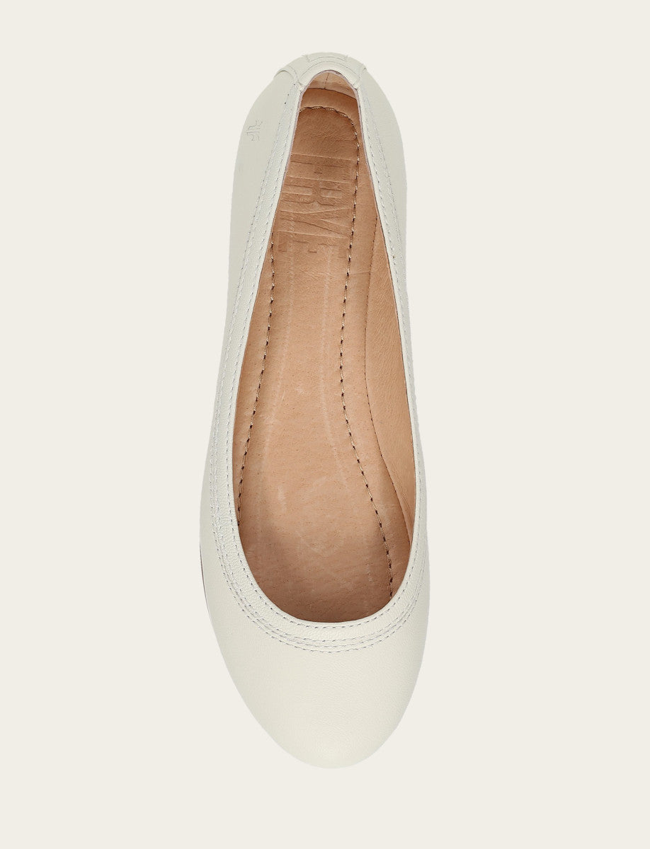 Women's White Carson Ballet Flats - White