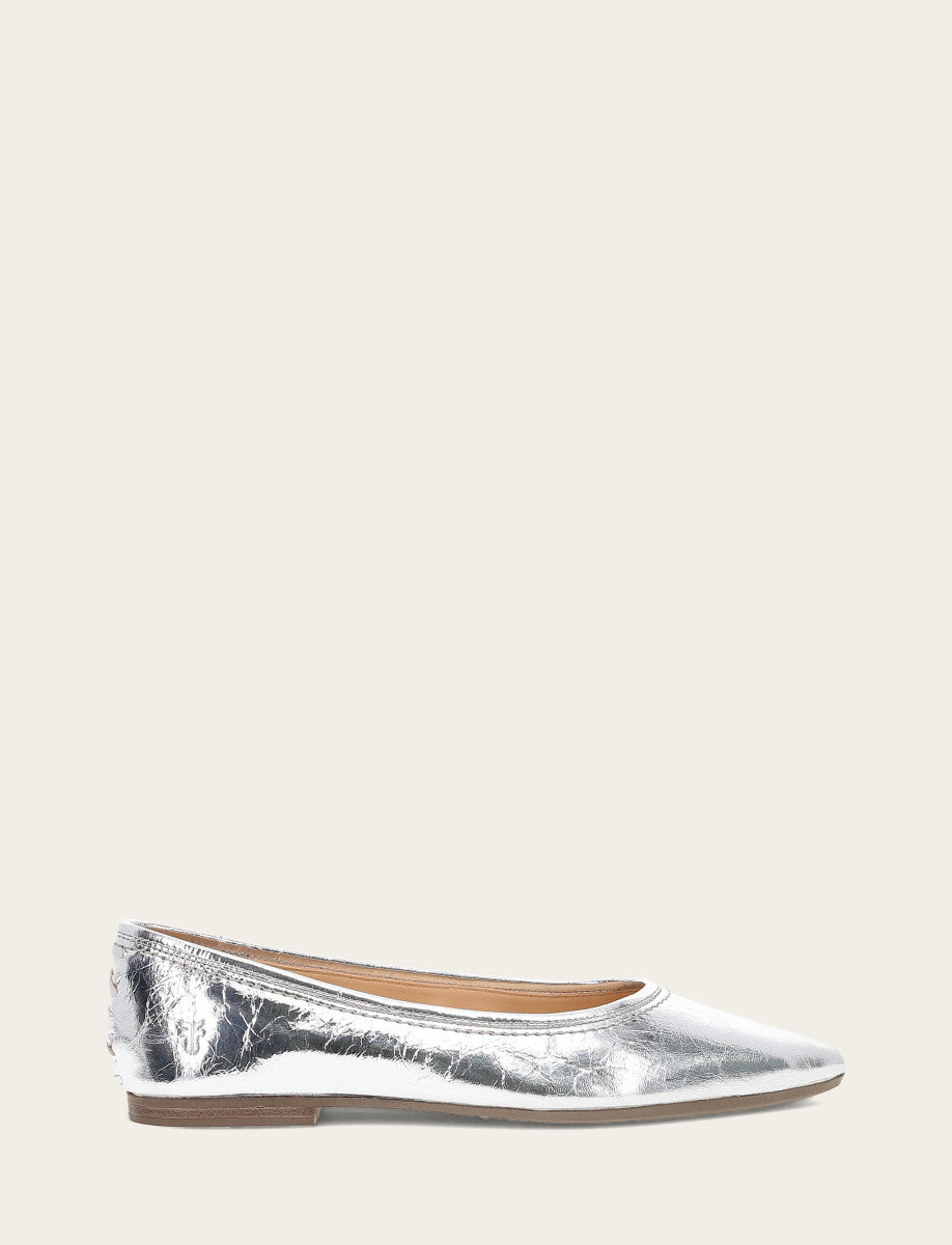 Women's Silver Heather Ballet Flats - Silver