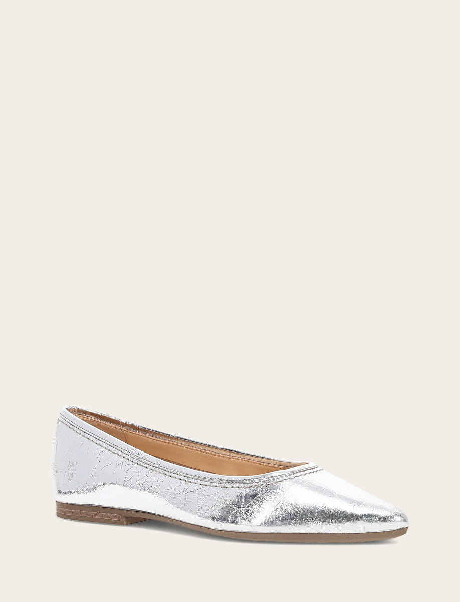 Women's Silver Heather Ballet Flats - Silver
