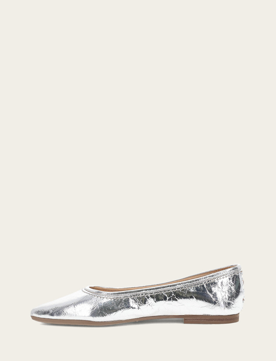 Women's Silver Heather Ballet Flats - Silver