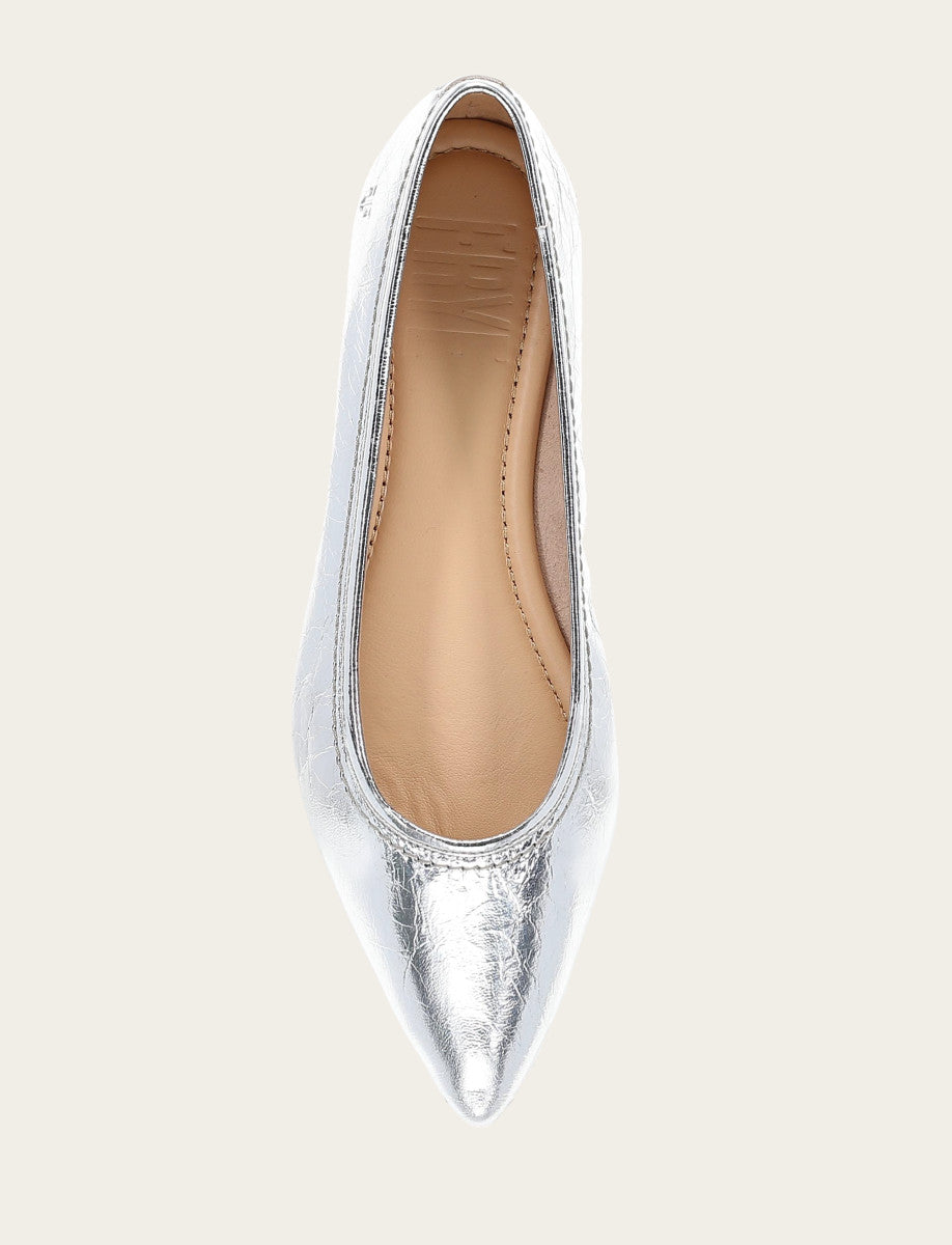 Women's Silver Heather Ballet Flats - Silver
