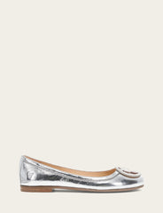 Women's Silver Carson Logo Ballet Flats - Silver