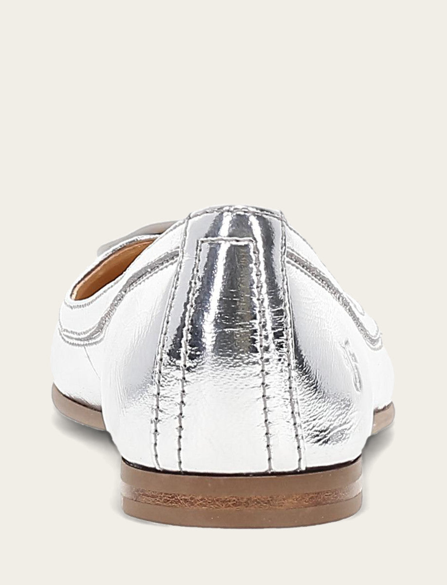 Women's Silver Carson Logo Ballet Flats - Silver