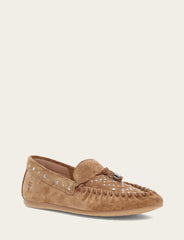 Women's Almond Naya Stud Moc Loafers - Almond