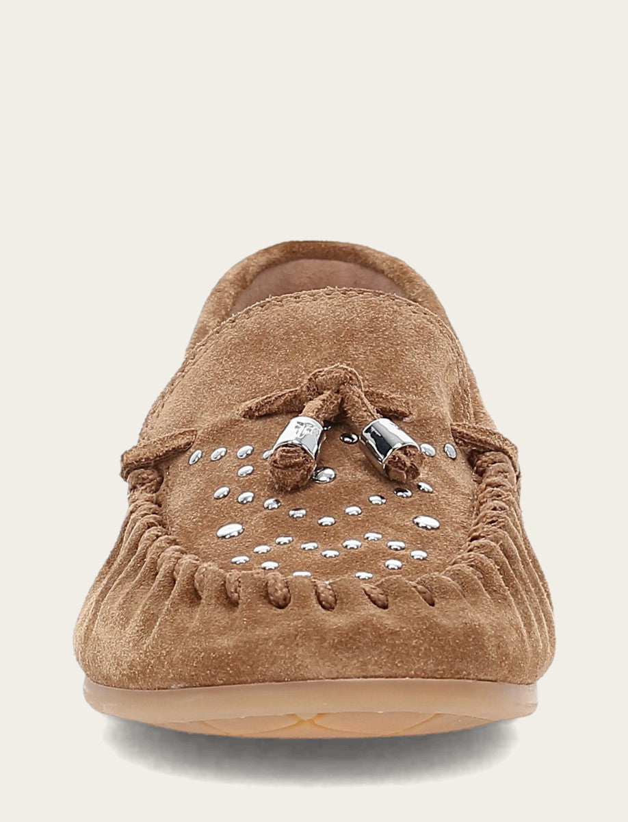 Women's Almond Naya Stud Moc Loafers - Almond
