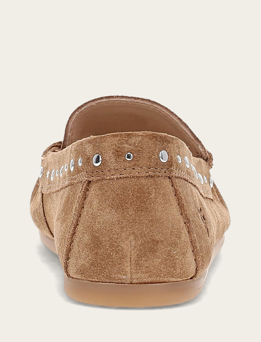 Women's Almond Naya Stud Moc Loafers - Almond