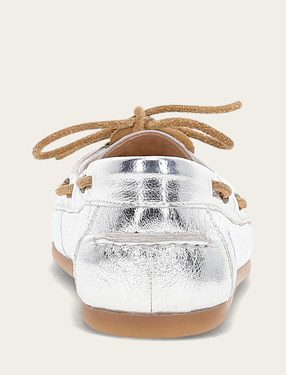 Women's Silver Naya Boat Shoes - Silver
