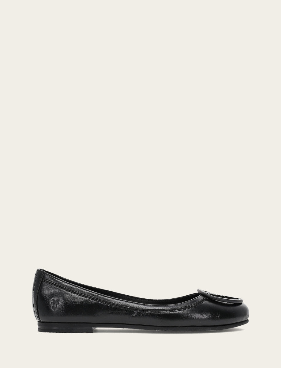 Women's Black Carson Logo Ballet Flats - Black