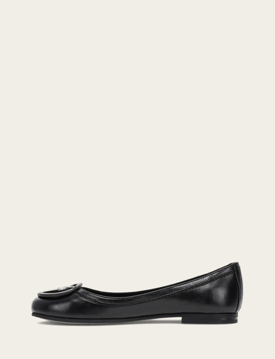 Women's Black Carson Logo Ballet Flats - Black